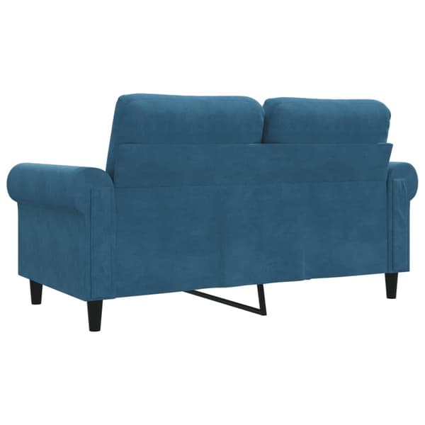 vidaXL 2-sitssoffa blå 120 cm sammet