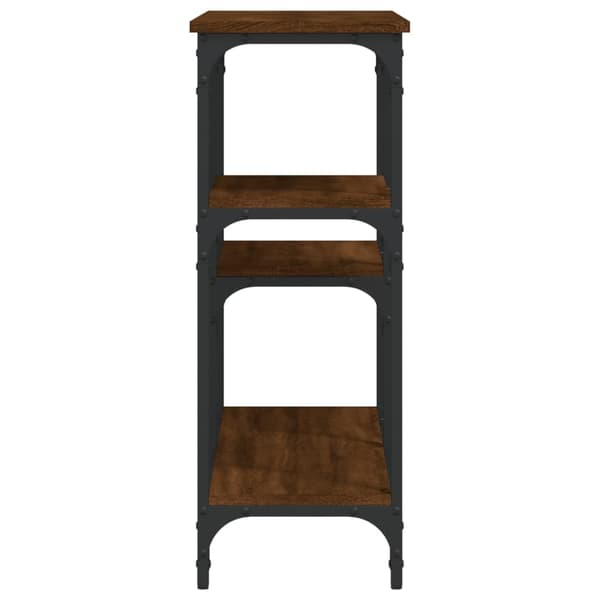 vidaXL Konsollbord brun eik 102x29x75 cm konstruert tre