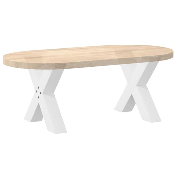 vidaXL Soffbordsben X-formade 2 st vit 60x(42-43) cm stål