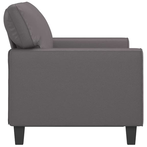 vidaXL 2-sitssoffa Grå 120 cm konstläder