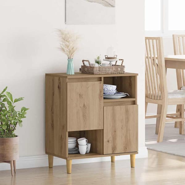 vidaXL Serviesskap artisan eik 35 x 60 x 70 cm Konstruert tre