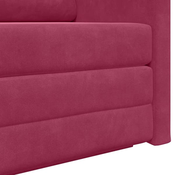 vidaXL Soffsäng 110cm Vinröd Sammet