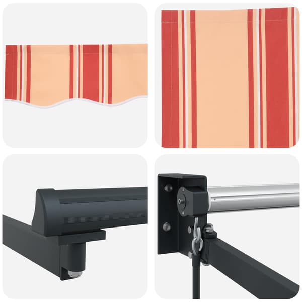 vidaXL Utfällbar markis Gul och Orange 300 x 250 cm