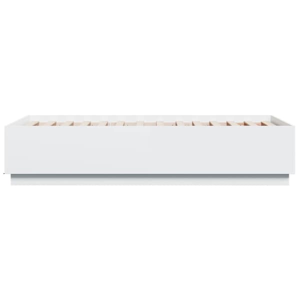 vidaXL Sengeramme hvit 90x190 cm konstruert tre