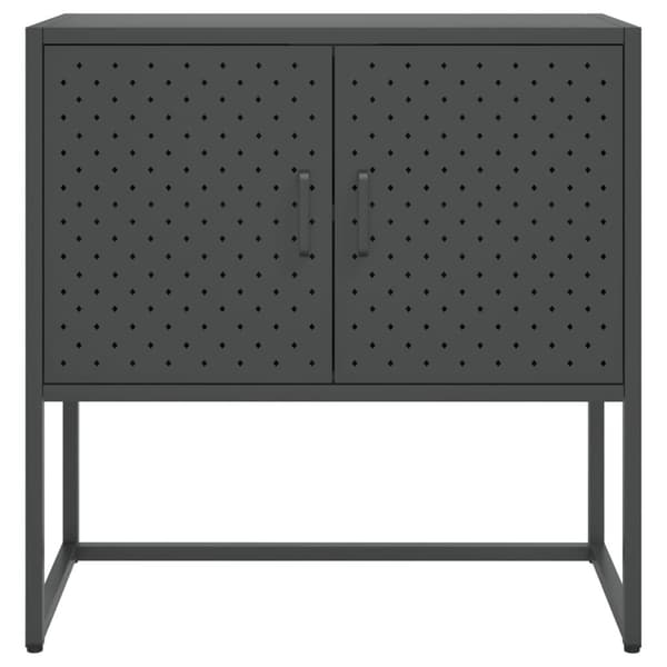 vidaXL Skjenk antrasitt 75x35x75 cm stål