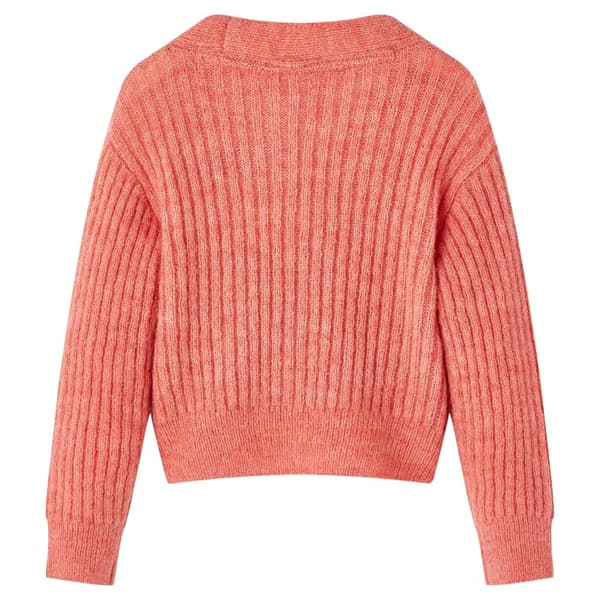 vidaXL Cardigan for barn strikket medium rosa 104