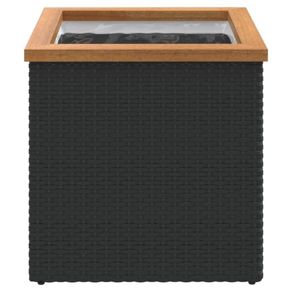 vidaXL Plantekasse svart 40x40x40 cm polyrotting