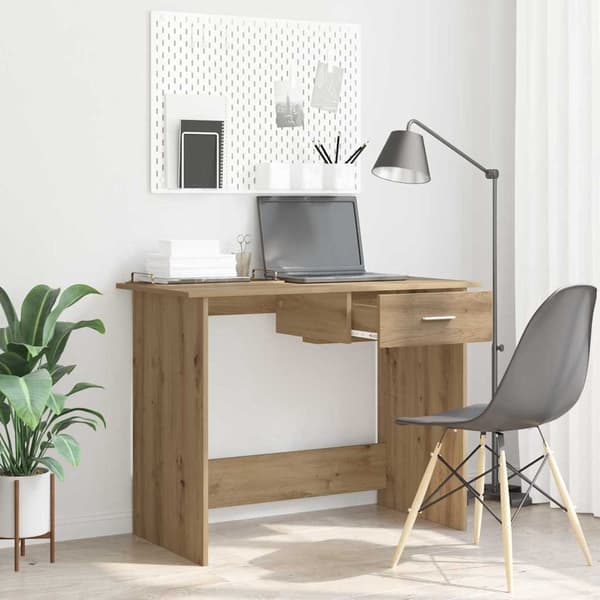 vidaXL Skrivebord Artisan Eik 100 x 50 x 76 cm Konstruert tre