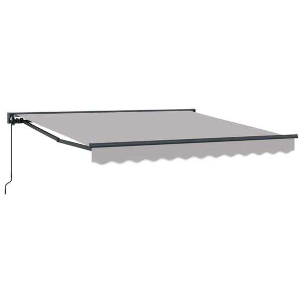 vidaXL Markisram Ljusgrå 300 x 250 cm Polyester med PU-beläggning