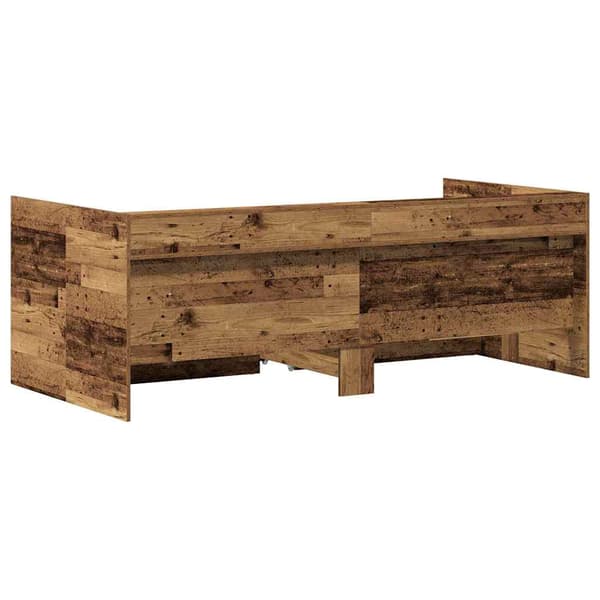 vidaXL Seng med hodegjerde Gamle tre 100 x 200 cm Konstruert tre