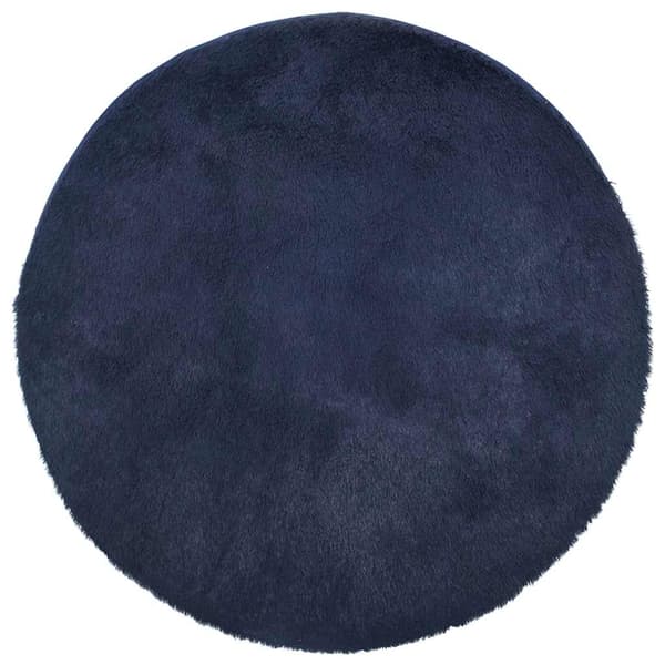 vidaXL Ryamatta med lång lugg NAVARRA marinblå 100x100 cm polyester