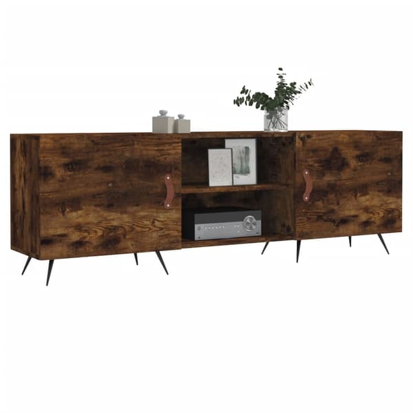 vidaXL TV-benk røkt eik 150x30x50 cm konstruert tre