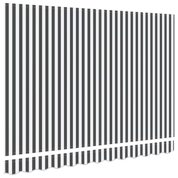 vidaXL Reserveduk til markise Antrasitt og Hvit 3,5 x 2 m Polyester