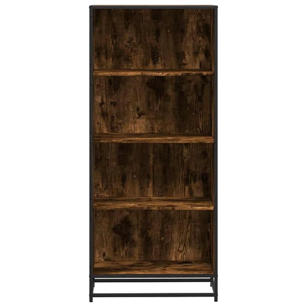 vidaXL Bokhylle røkt eik 60x35x139 cm konstruert tre