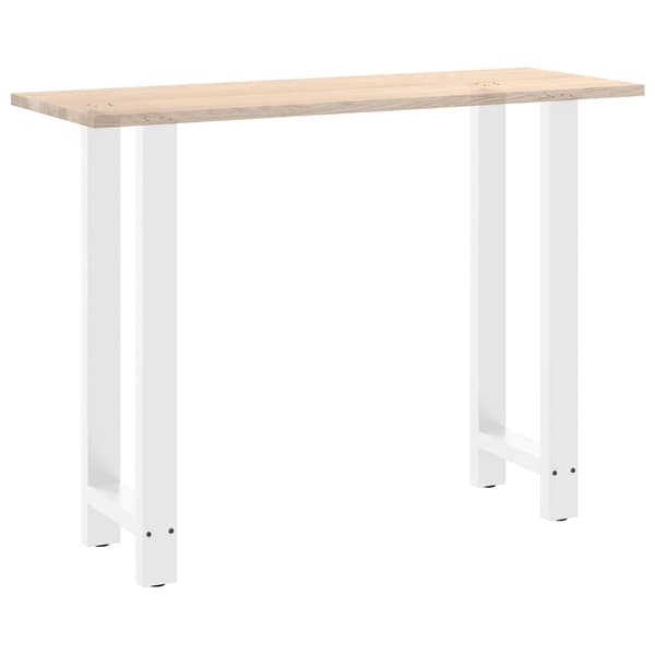 vidaXL Soffbordsben vit 2 st 50x(100-101) cm stål