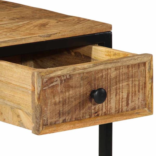 vidaXL Skrivebord Brun 105 x 50 x 75 cm Solid mango tre og metall
