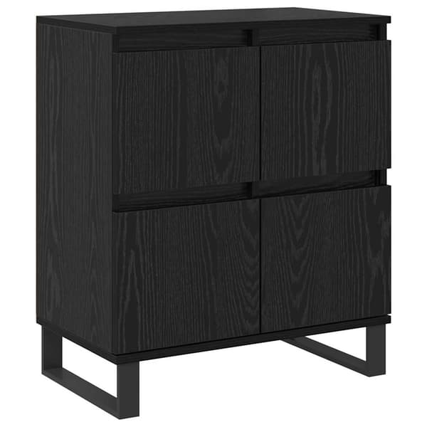 vidaXL Serviesskap 2 pcs Svart Eik 60 x 35 x 70 cm