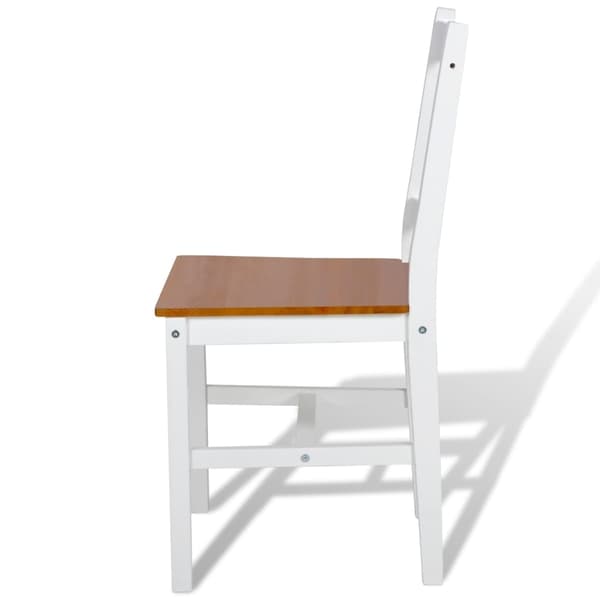 vidaXL Matstolar 6 st vit furu