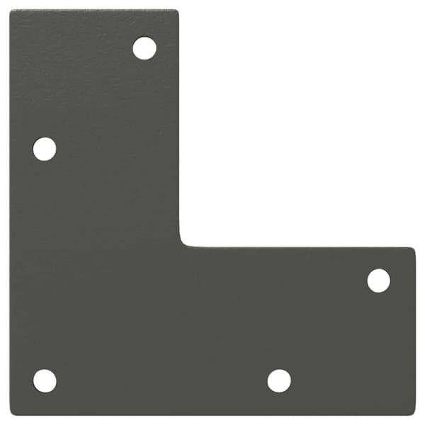 vidaXL Soffbordsben konisk form 4 st antracit 42-43 cm stål
