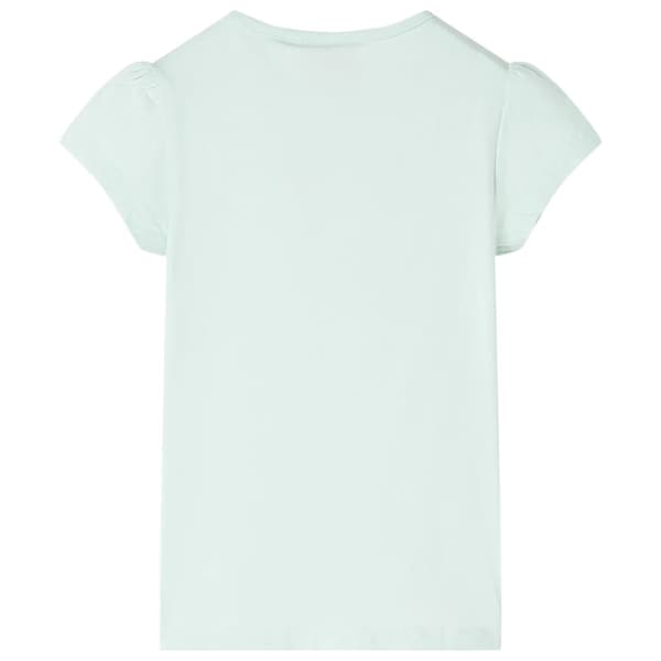 vidaXL T-shirt för barn ljus mintgrön 140