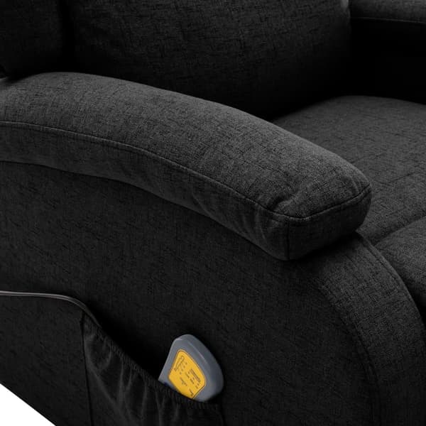 vidaXL Massagefåtölj svart tyg