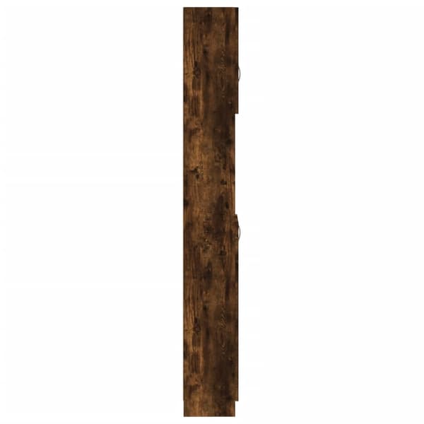 vidaXL Baderomsskap røkt eik 32x25,5x190 cm konstruert tre
