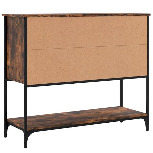 vidaXL Skjenk røkt eik 100x36x85 cm konstruert tre