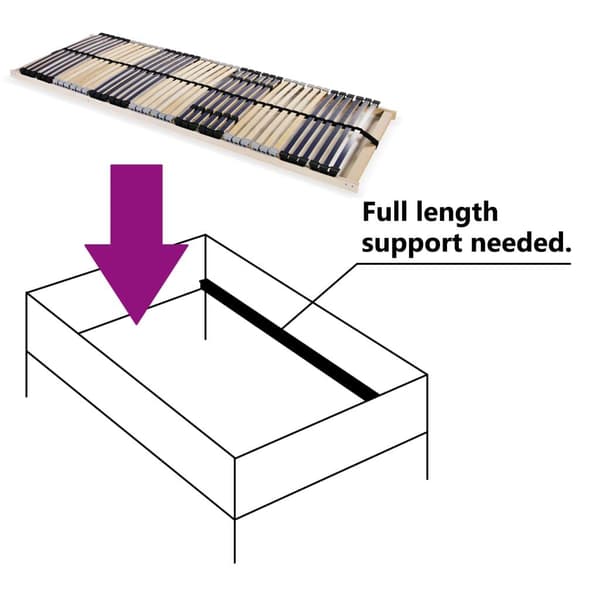 vidaXL Spilebase med 42 lameller 7 soner 70x200 cm