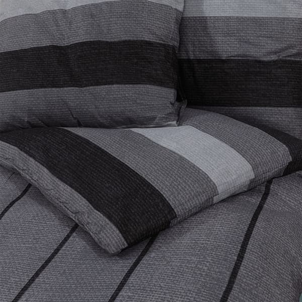 vidaXL Sengesett mørkegrå 240x220 cm bomull