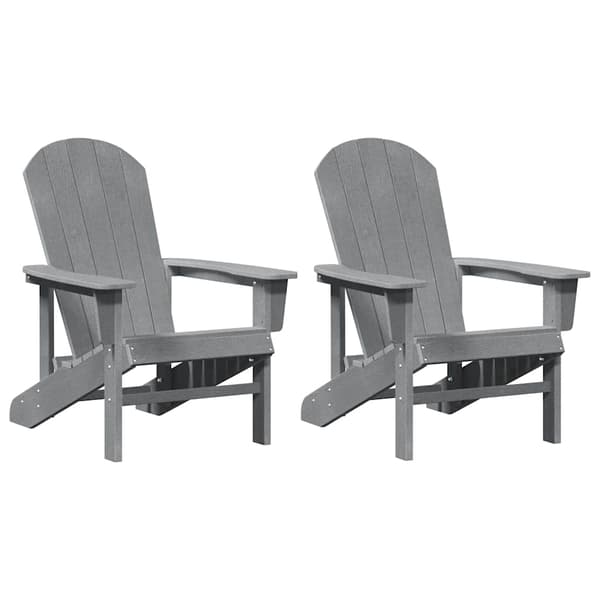 vidaXL Hage Stol 2 pcs Lysegrå 82 x 74 x 92 cm Polyethylen