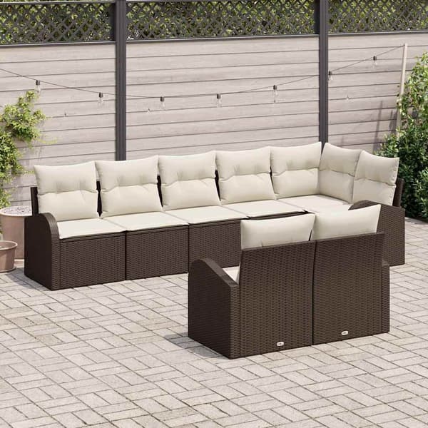 vidaXL Trädgårdsoffset 8 pcs konstrotting