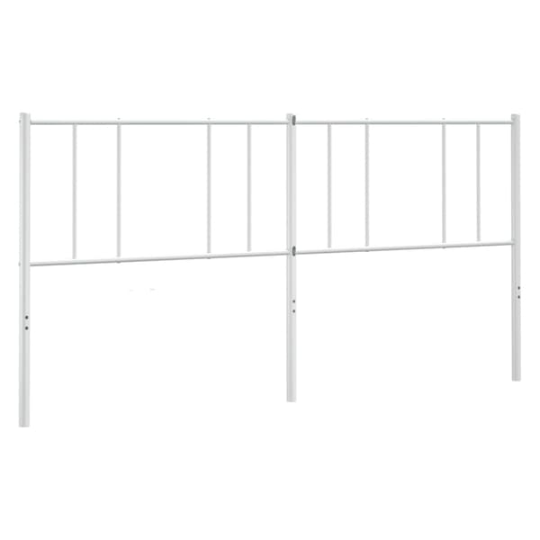 vidaXL Sengegavl metall hvit 193 cm