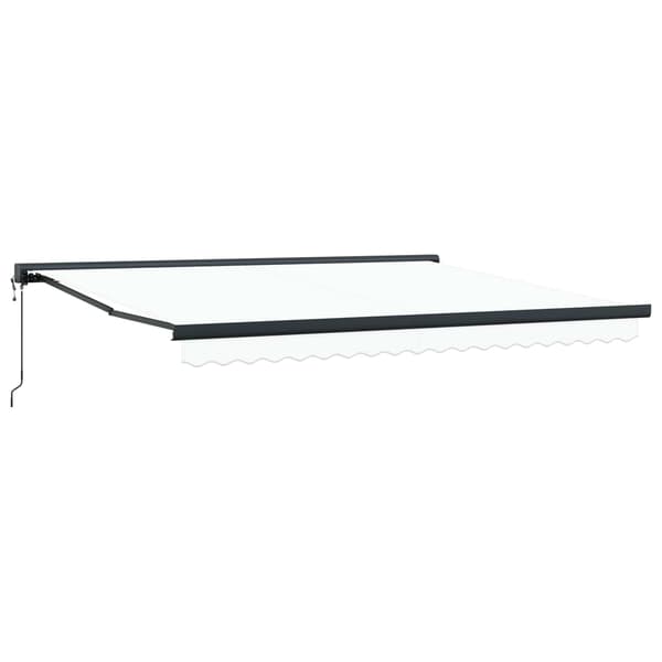 vidaXL Markis Vit 400 × 300 cm Polyester och aluminium