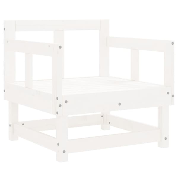 vidaXL Hagestoler 2 stk hvit heltre furu