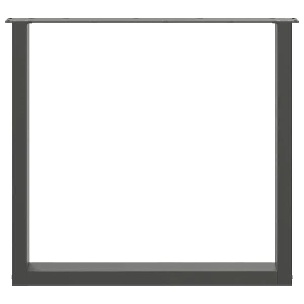 vidaXL Soffbordsben U-formade 2 st antracit 80x(72-73) cm stål