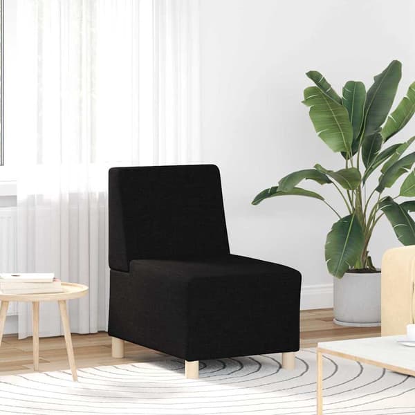vidaXL Modulsofa utan armstöd 3 pcs Svart 55 x 74 x 82 cm tyg