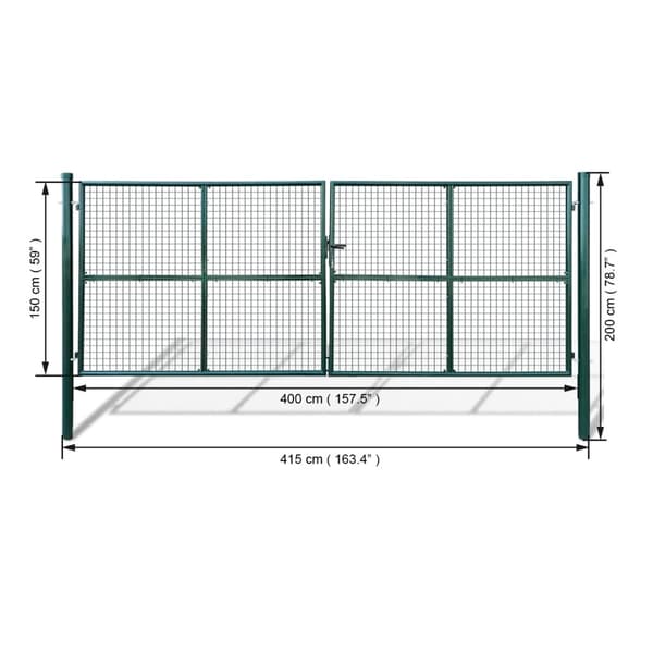 vidaXL Hageport med netting 400x150 cm