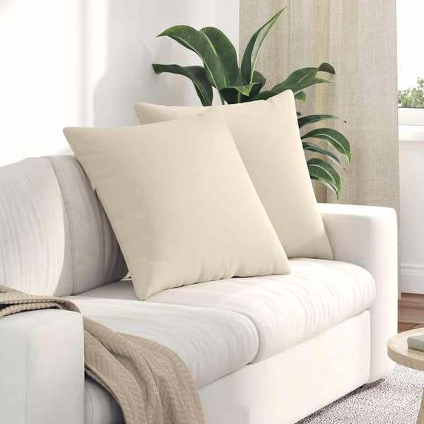 vidaXL Soffkuddar 2 st Beige 80 x 80 cm tyg