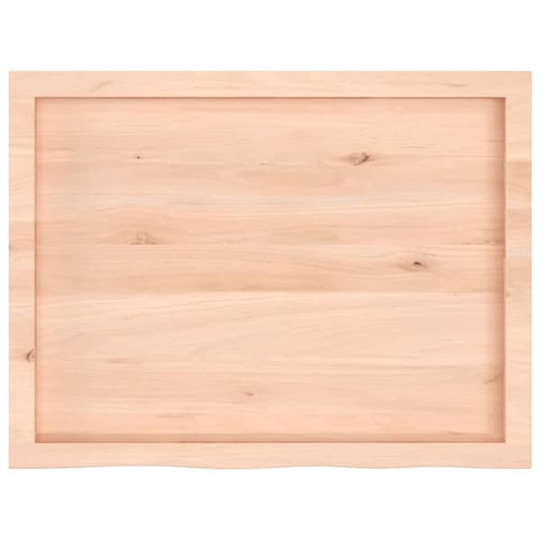 vidaXL Bordplate 80x60x(2-4) cm ubehandlet heltre eik