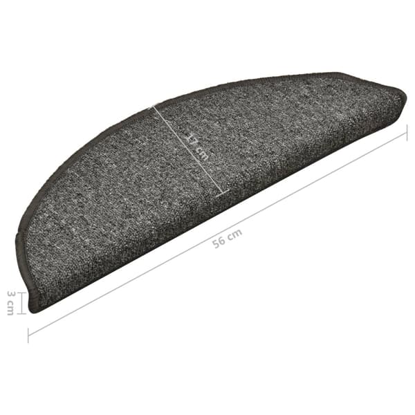 vidaXL Trappetrinnstepper 15 stk mørkegrå 56x17x3 cm