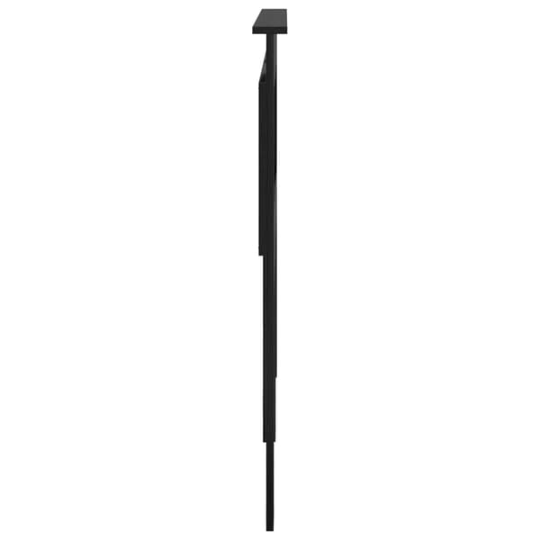 vidaXL Hodegavl med hodegjerde Svart Eik 120 cm Konstruert tre
