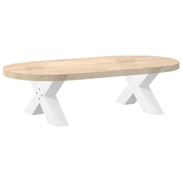 vidaXL Soffbordsben X-formade 2 st vit 60x(30-31) cm stål