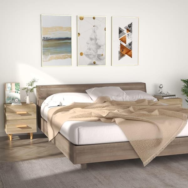 vidaXL Sängbord 2 st sonoma-ek 40x35x47,5 cm