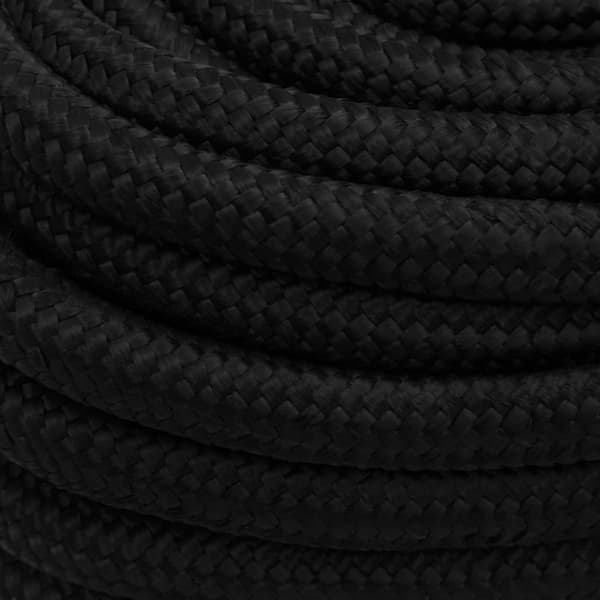 vidaXL Rep svart 25 mm 25 m polyester