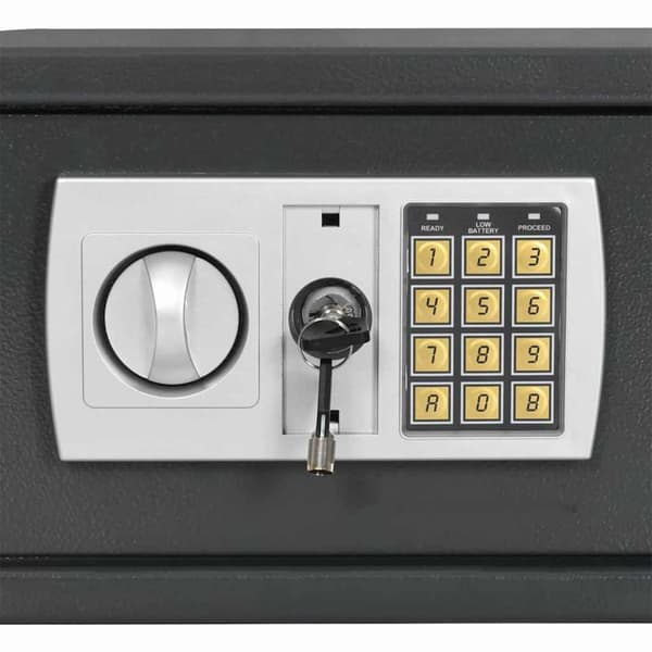 vidaXL Digital safe med lås Mørke grå 42 x 37 x 20 cm Stål