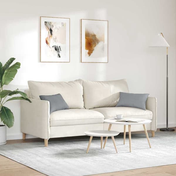 vidaXL Soffkuddar 2 st Ljusgrå 50 x 30 cm tyg