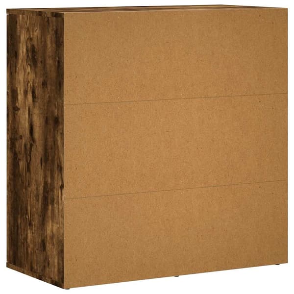 vidaXL Serviesskap 2 pcs Svart Eik 79 x 38 x 80 cm Konstruert tre