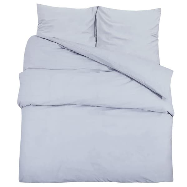 vidaXL Sengesett grå 200x220 cm bomull