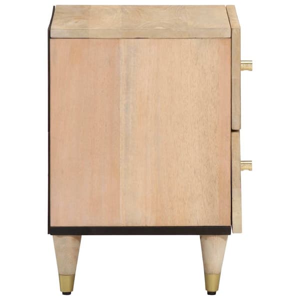 vidaXL Nattbord 2 stk 40x33x46 cm heltre mango