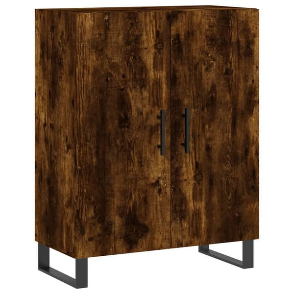 vidaXL Highboard røkt eik 69,5x34x180 cm konstruert tre